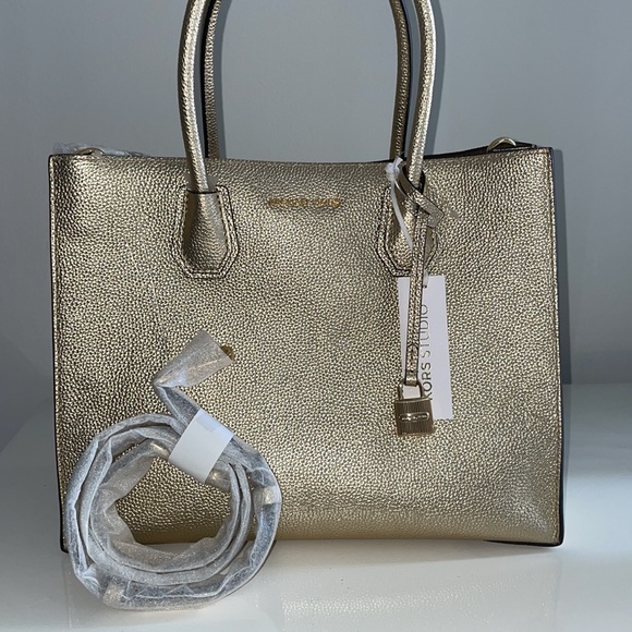 Michael Kors Mercer Large Convertible Tote pale gold - Picture 7 of 8